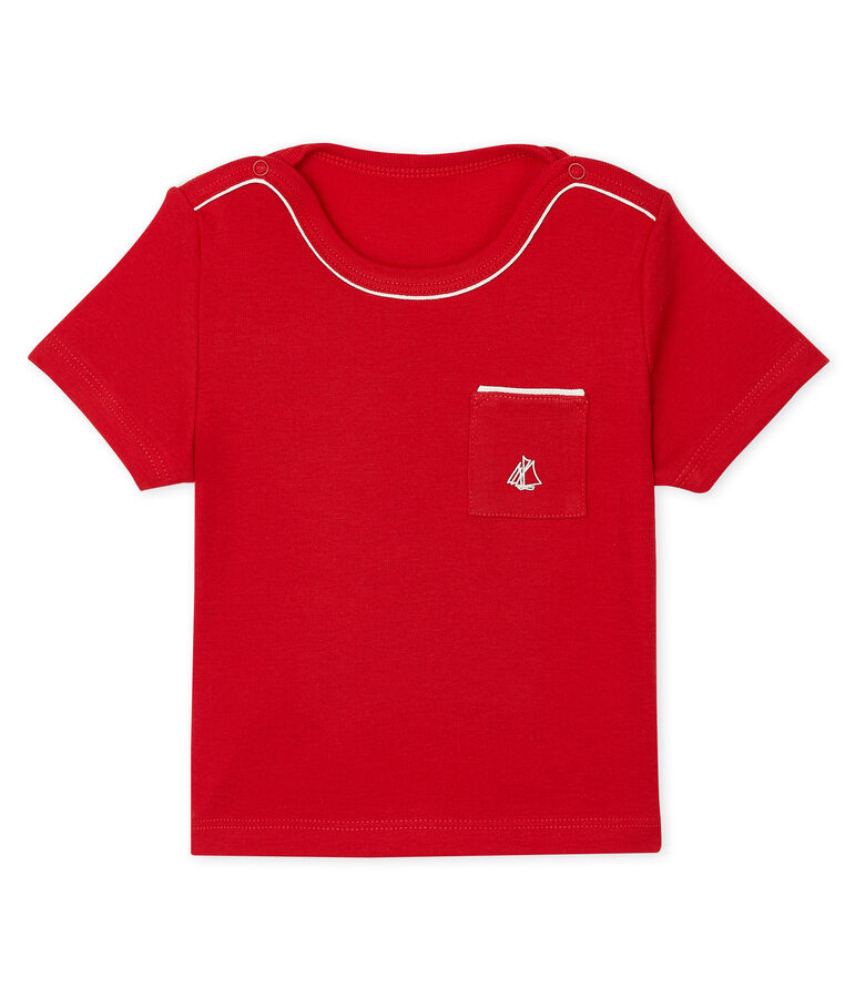 Tee shirt manches courtes b&eacute;b&eacute; gar&ccedil;on rouge