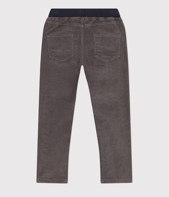 Pantalon droit en velours moyen enfant fille / garçon gris BONGRIS
