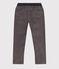 Pantalon droit en velours moyen enfant fille / garçon gris BONGRIS