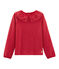 Tee-shirt manches longues enfant fille rouge TERKUIT/jaune OR