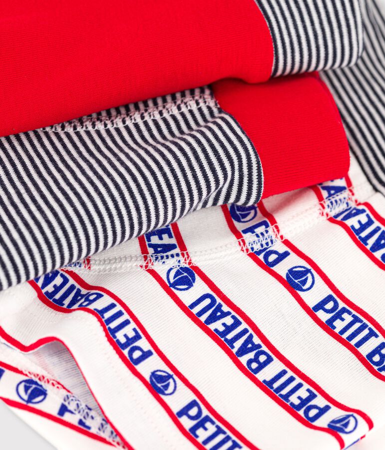 Lot de 3 boxers petit gar&ccedil;on en coton multicouleur