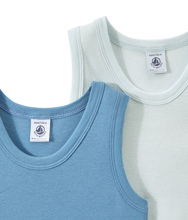 Lot de 2 d&eacute;bardeurs gar&ccedil;on unis blanc