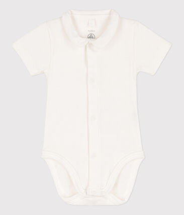 PETIT BATEAU - Body manches courtes à col en coton bébé