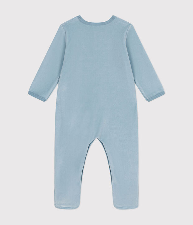 Dors bien en velours b&eacute;b&eacute; bleu