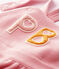 Salopette en molleton bébé. rose CHARME