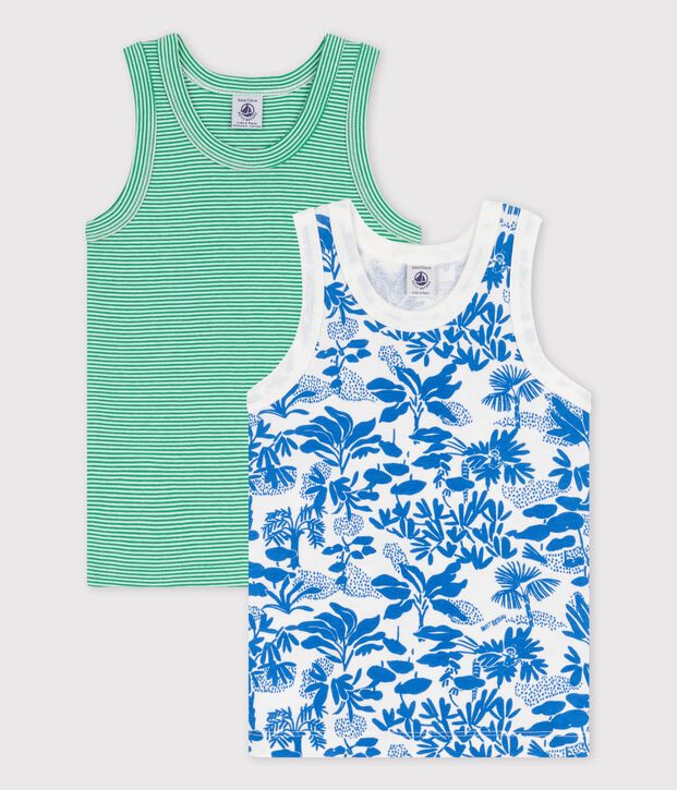 Lot de 2 d&eacute;bardeurs jungle petit gar&ccedil;on en coton multicouleur