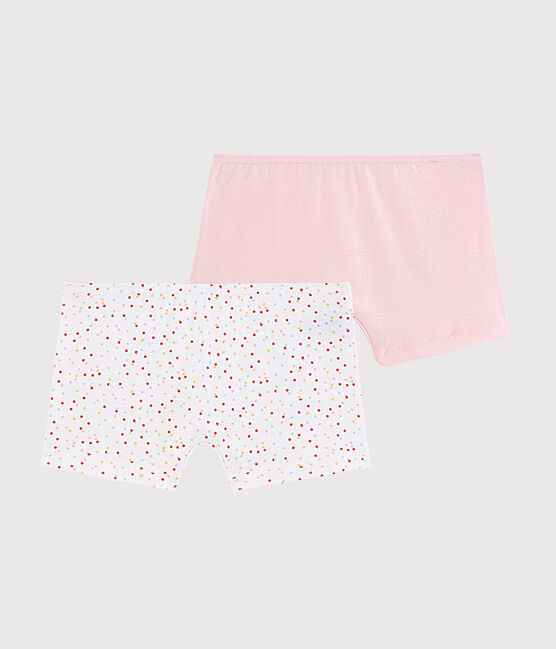 Lot de 2 shorties pois multico petite fille en coton biologique variante 1
