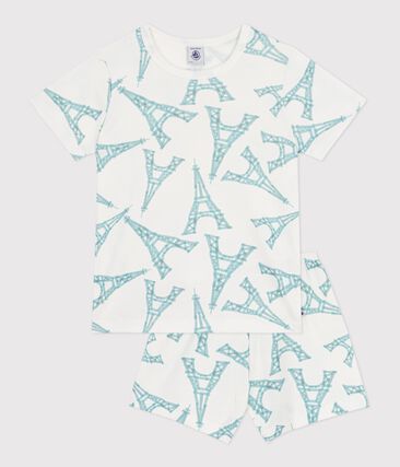 Pyjama short enfant en coton imprimé Tour Eiffel