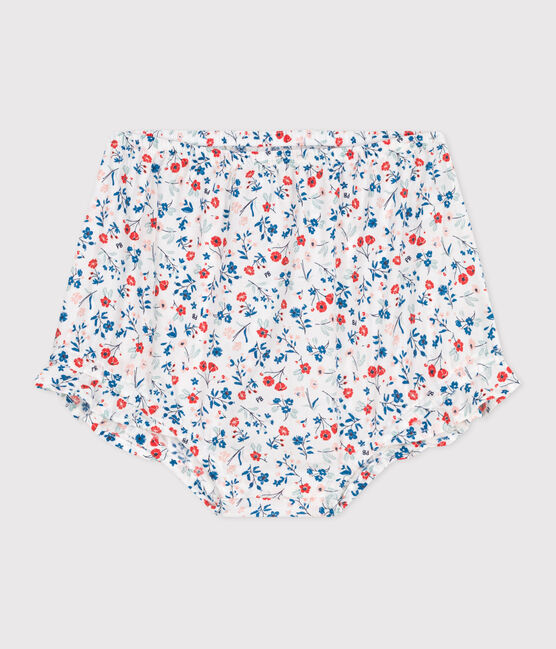 Bloomer bébé en popeline imprimé petites fleurs blanc MARSHMALLOW/blanc MULTICO
