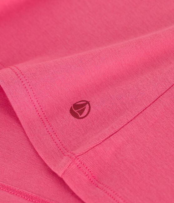 Tee-shirt Femme l'Iconique en coton uni rose PEONIA
