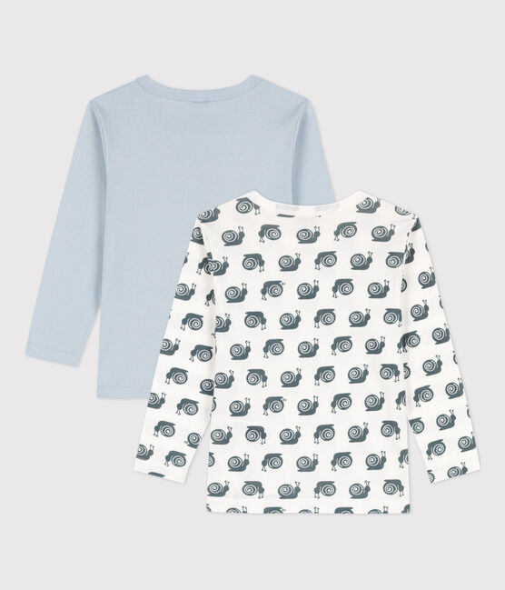 Lot de 2 tee-shirts manches longues escargots petit garçon en coton variante 1