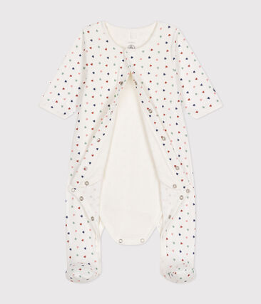 Bodyjama imprimés mini cœurs en tubique bébé