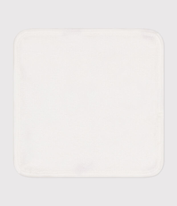 Lingette b&eacute;b&eacute; en coton et &eacute;ponge c&oelig;urs blanc/rouge