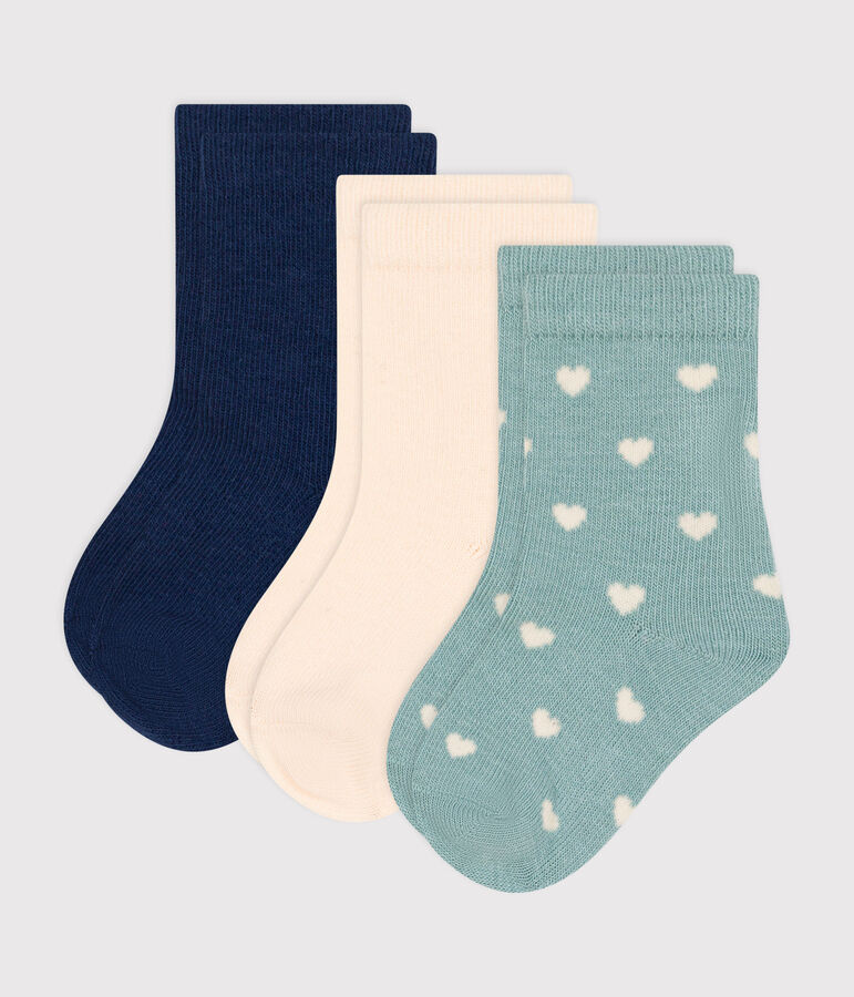 3 paires de chaussettes en coton c&oelig;urs b&eacute;b&eacute; variante 2