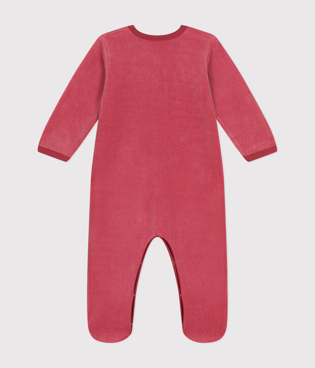 Dors bien en velours b&eacute;b&eacute; rose