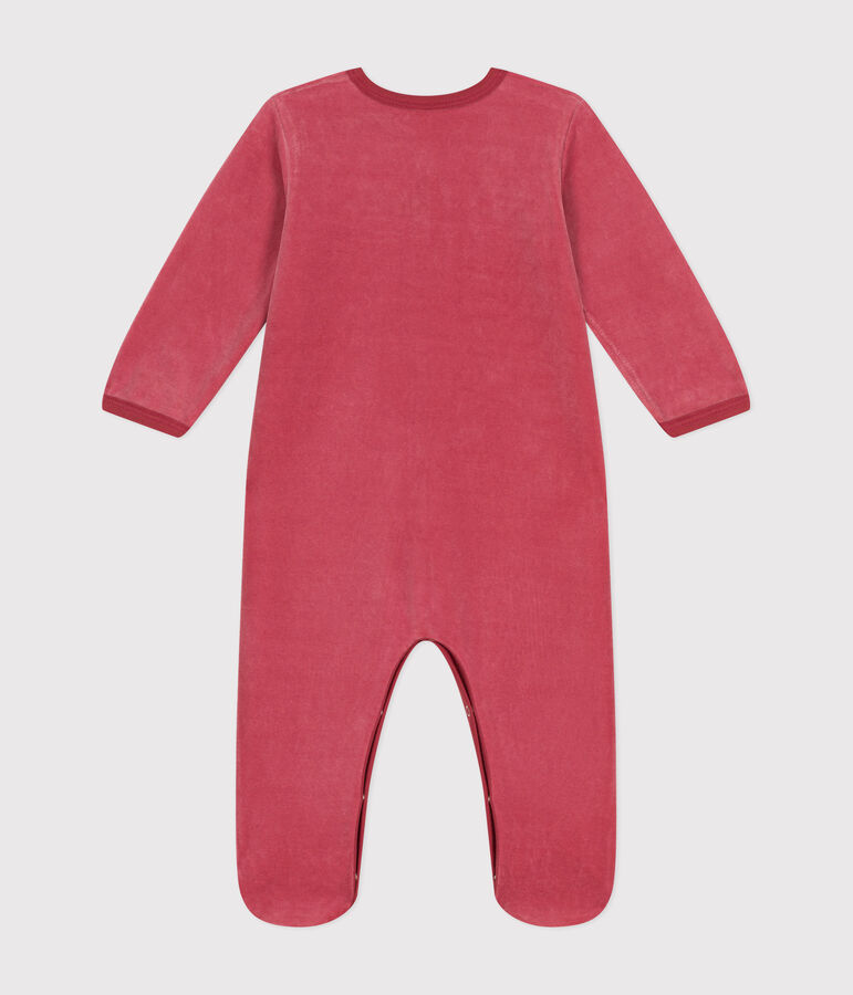 Dors bien en velours b&eacute;b&eacute; rose PAPI