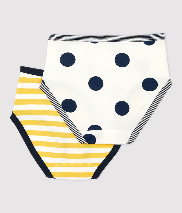 Lot 2 culottes taille haute en coton Femme multicouleur