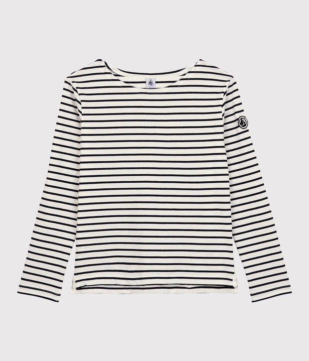 Marini&egrave;re l&eacute;g&egrave;re en coton Femme blanc/bleu
