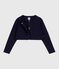 Cardigan enfant en coton uni bleu SMOKING