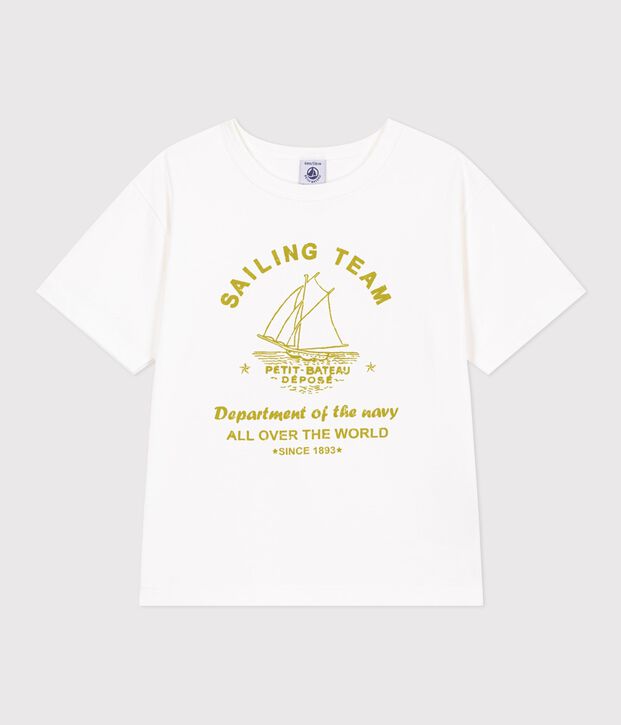 Tee-shirt enfant manches courtes en coton blanc