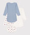 Lot de 3 bodies manches longues imprimé regata en coton bébé variante 1