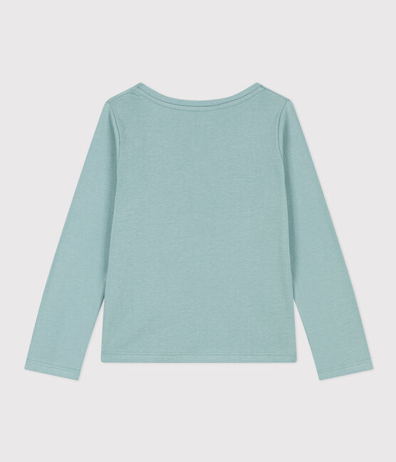 Tee-shirt manches longues en coton enfant fille vert PAUL