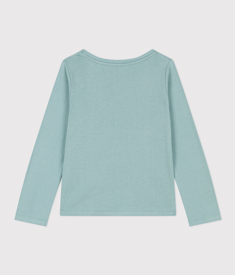 Tee-shirt manches longues en coton enfant fille vert