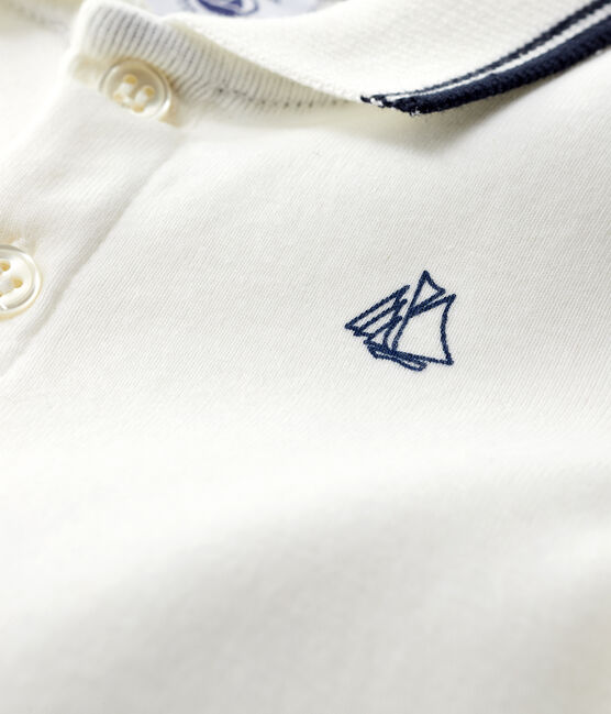 Combicourt polo bébé garçon blanc MARSHMALLOW
