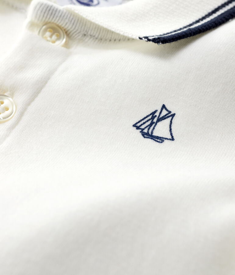 Combicourt polo b&eacute;b&eacute; gar&ccedil;on blanc