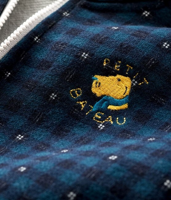 Sweatshirt à capuche bébé garçon bleu SHADOW/écru MULTICO