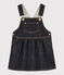 Robe salopette bébé fille en jean bleu JEAN