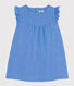 Robe sans manche bébé en gaze de coton unie