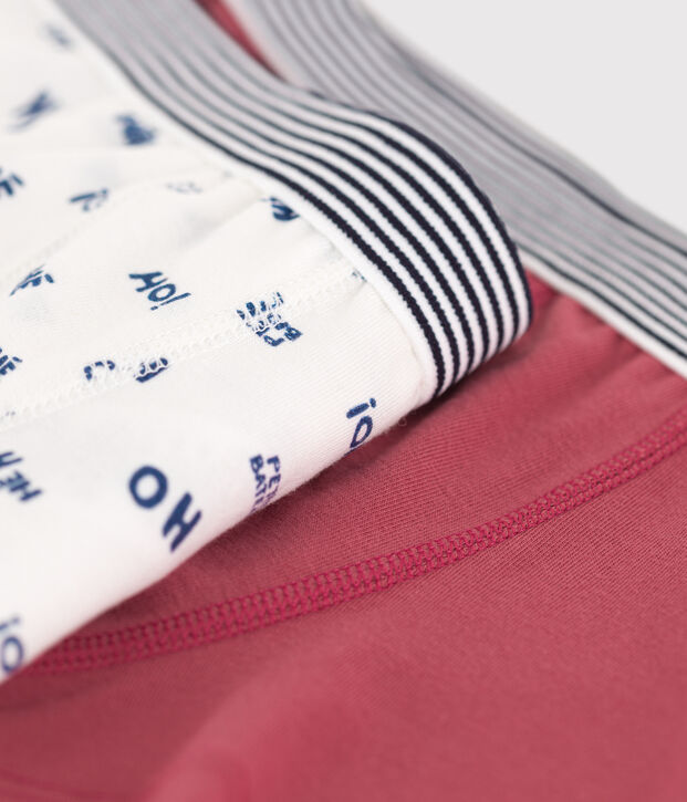 Lot de 2 boxers petit gar&ccedil;on en coton et &eacute;lasthanne multicouleur