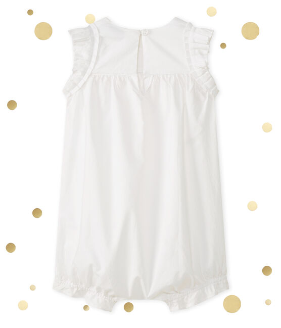 Combicourt bébé fille blanc ECUME