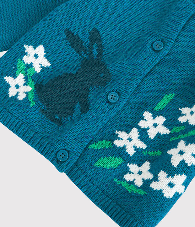 Cardigan en tricot b&eacute;b&eacute;. bleu