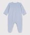 Pyjama b&eacute;b&eacute; en velours uni avec motif plac&eacute; NEW PLACID