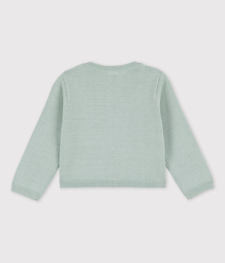 Cardigan en tricot raffin&eacute; b&eacute;b&eacute; vert HERBIER