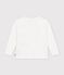 Tee-shirt enfant manches longues &agrave; motif blanc