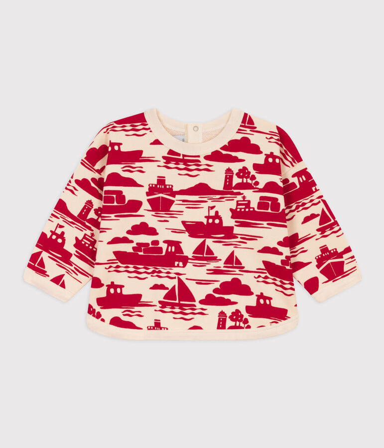 Sweatshirt b&eacute;b&eacute; en molleton imprim&eacute; rouge AVALANCHE/ ROUGE
