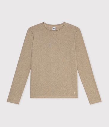 Tee-shirt femme en coton manches longue uni