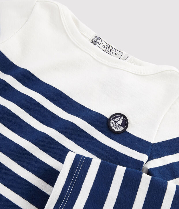 Marini&egrave;re en jersey enfant blanc/bleu