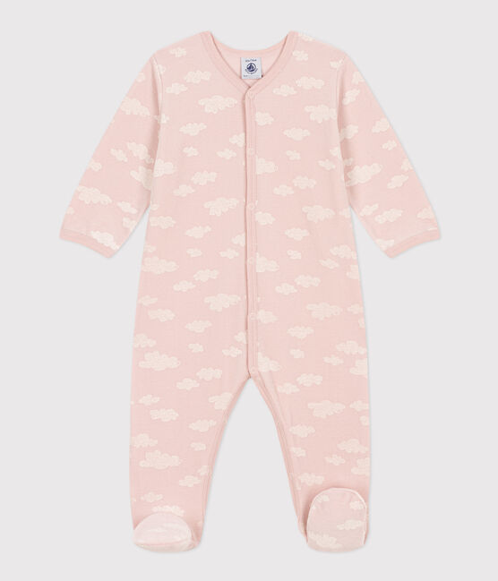 Pyjama bébé nuages en velours SALINE/ MARSHMALLOW