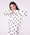 Pyjama femme en coton &eacute;ponge imprim&eacute; c&oelig;urs bleu/bleu