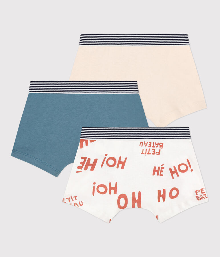 Lot de 3 boxers apetit gar&ccedil;on en coton multicouleur