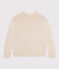 Pull femme en laine et coton torsadé uni écru AVALANCHE