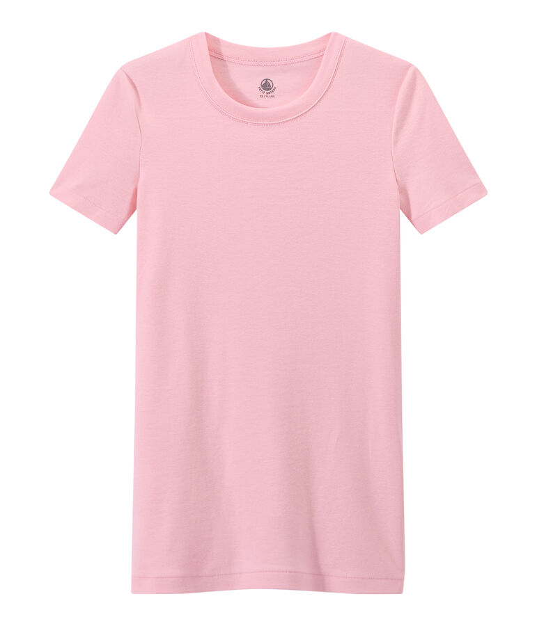 T-shirt femme en c&ocirc;te originale rose