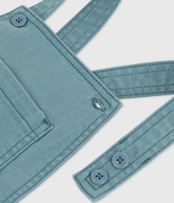 Salopette courte en denim coloré bébé vert BRUT