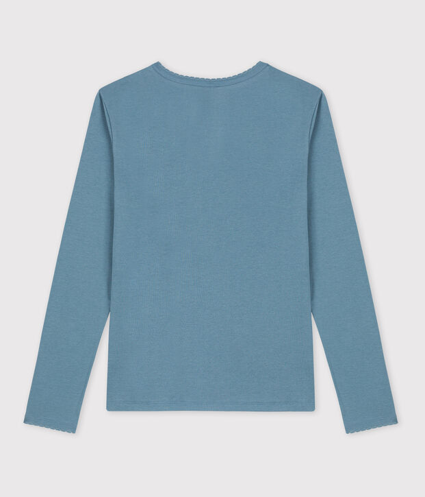 Tee-shirt L'ICONIQUE cocotte en coton bio Femme bleu