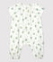 Combinaison longue imprimé fleuri en gaze de coton bio bébé blanc MARSHMALLOW/blanc MULTICO