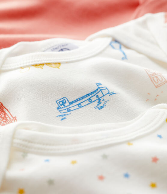 Lot de 3 bodies Paris manches courtes en coton variante 1